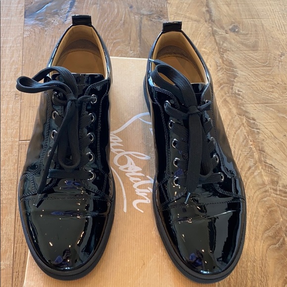 Christian Louboutin Shoes - Christian louboutin black patent leather sneakers